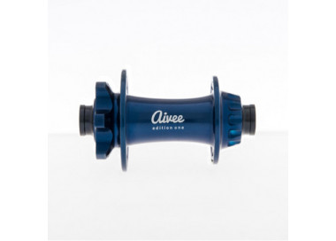 Front photo of Edition One SL blue anodized hub front