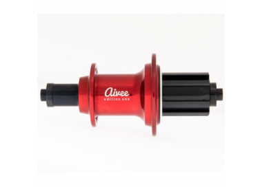 Red AIVEE Edition One rear hub for bent spokes