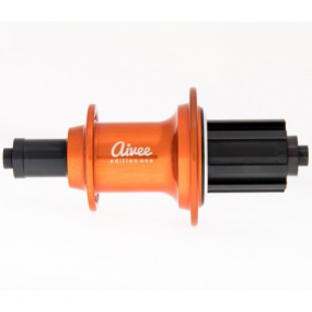 Orange rear hub for bent spokes